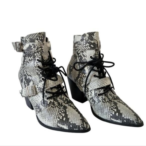 STEVE MADDEN Patterson Snakeskin Booties - Picture 10 of 10